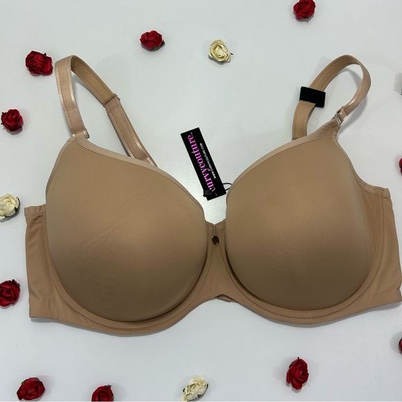 CCO Curvy Couture Bombshell Nude Tulip Smooth T-Shirt Bra 42DDD NWT - Picture 1 of 4
